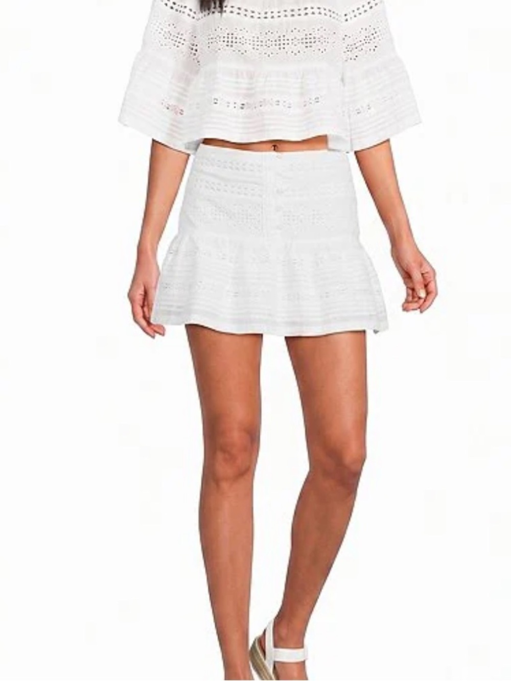 a Loves a Woven Embroidered Fit and Flare Mini Skirt